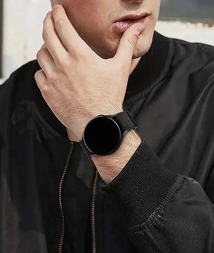 Black smartwatch on wrist showcasing AIFIT | COLMI with AMOLED display technology