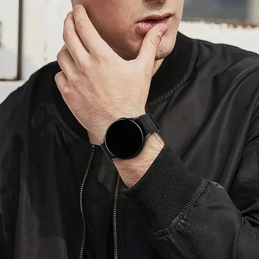 Black smartwatch on wrist showcasing AIFIT | COLMI with AMOLED display technology