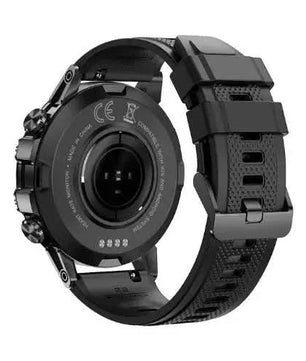 Black Bluetooth smartwatch with textured band from ARMORIX | LIGE