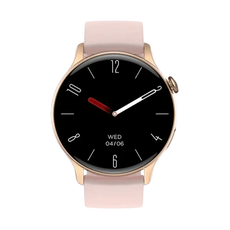 Rose gold GraceWatch smartwatch with pink band, perfect fitness tracker with Bluetooth calling
