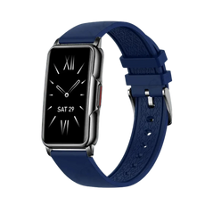 Blue smart watch with silver casing from WristFit | Lige, stylish smart bracelet alternative